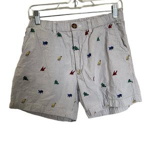 Chubbies Men's Seersucker Dino DNA Dinosaur Shorts